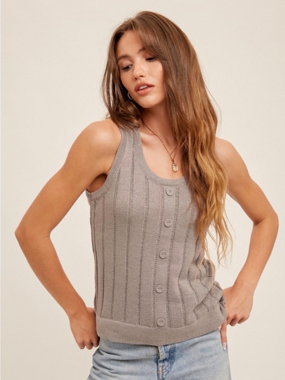 COZY RIB TANK SWEATER
